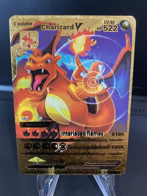 charizard v lv 92 hp 522 gold|Charizard V gold foil 522.